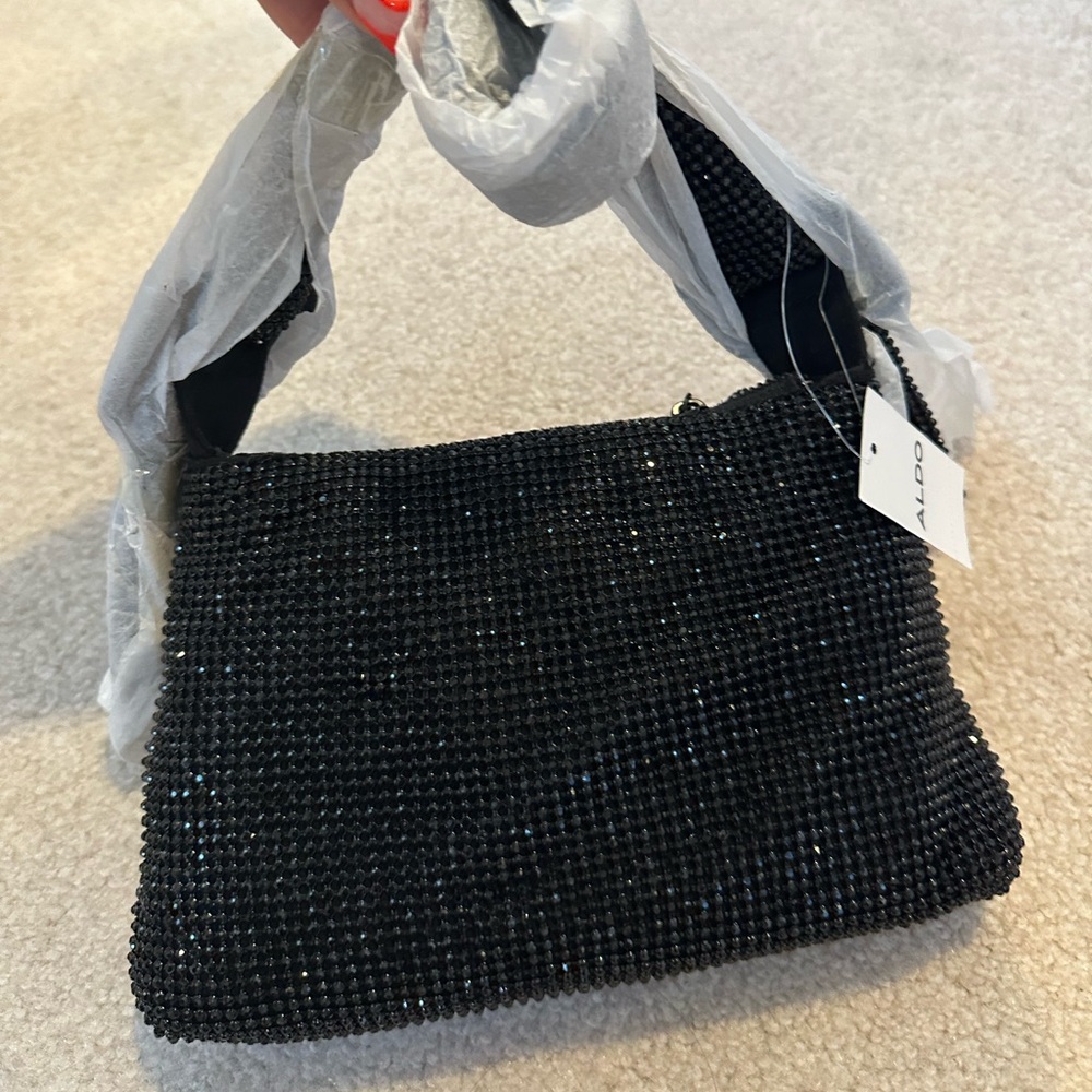 NEVER WORN black sparkly aldo shoulder bag
